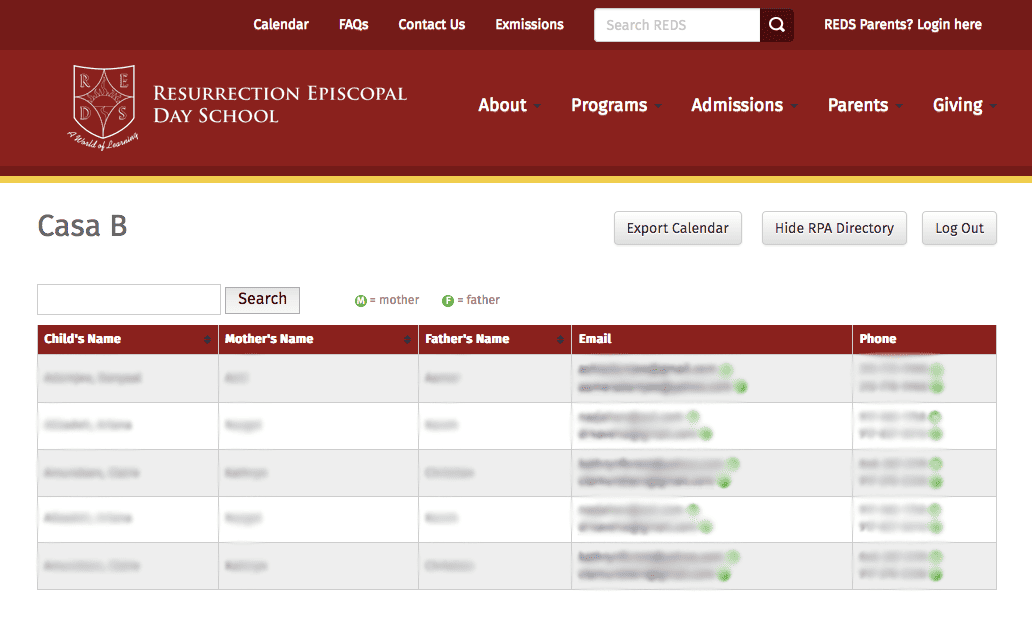 Example of web-based data tool
