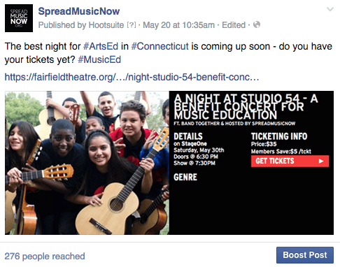 Another sample of Facebook ad